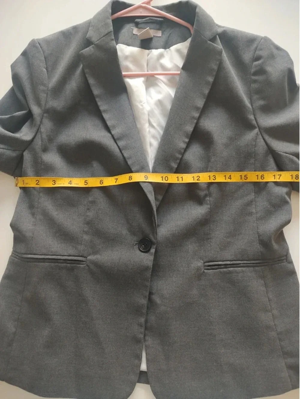H&M Grey Blazer With Pockets Size M